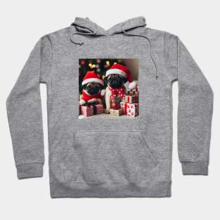 Pug Dog Christmas Hoodie